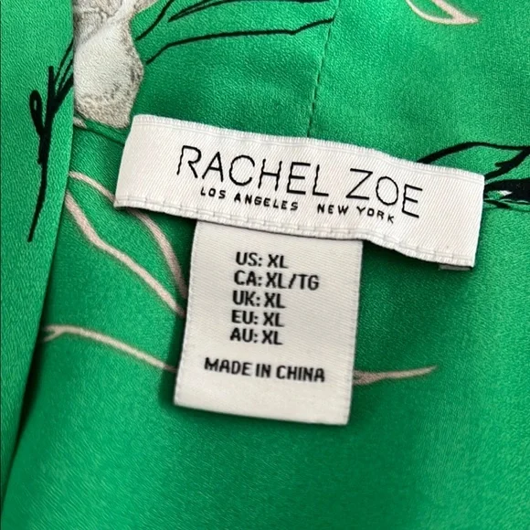 Rachel Zoe Floral Green Sleeveless Top - Picture 2 of 5